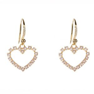 Clear Quartz Fish Hook Earrings